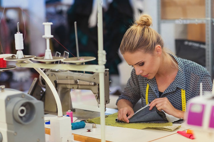 Team member working at a A Little Pillow Company