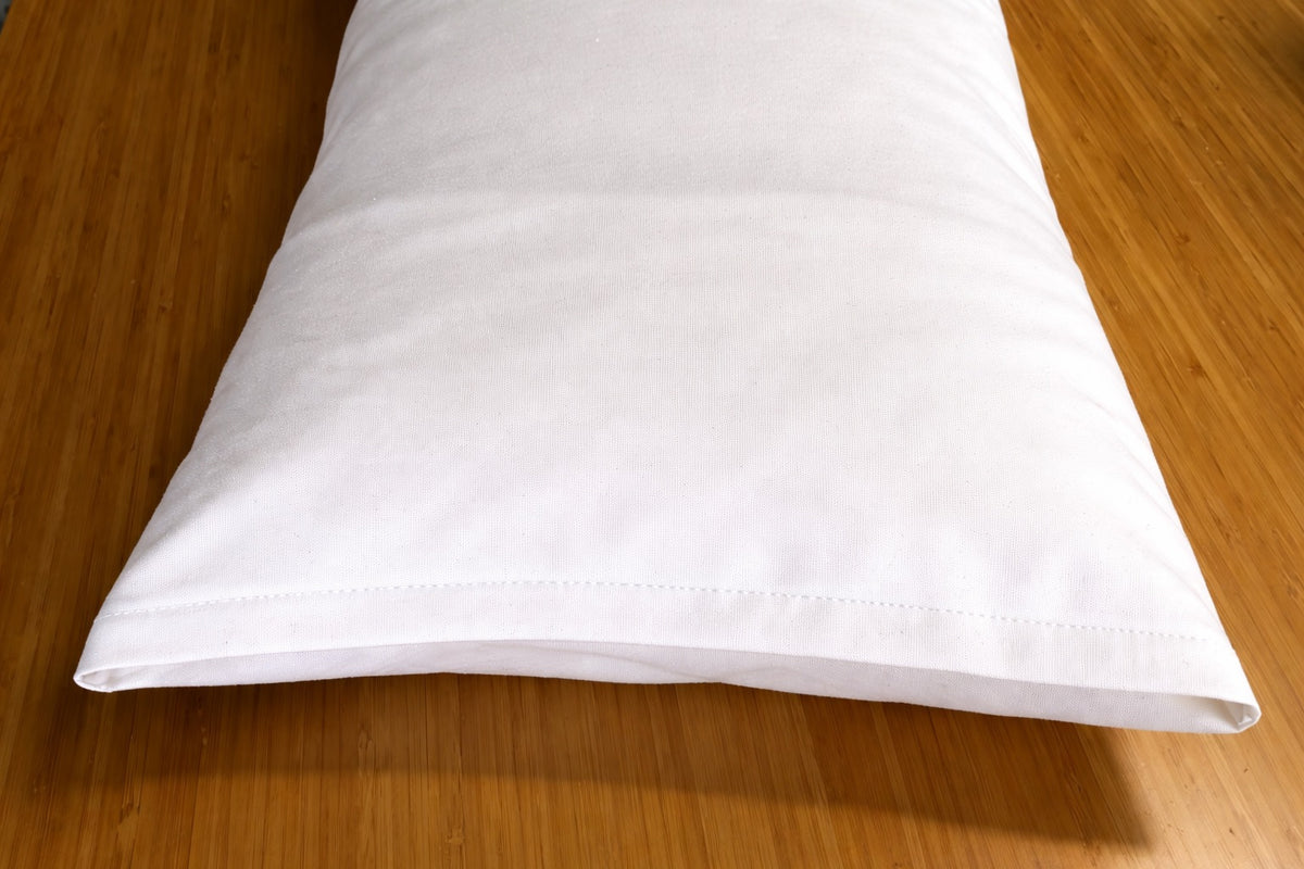 100% Organic Cotton Pillowcase in white. Made in Virginia since 2007. Machine-Washable.