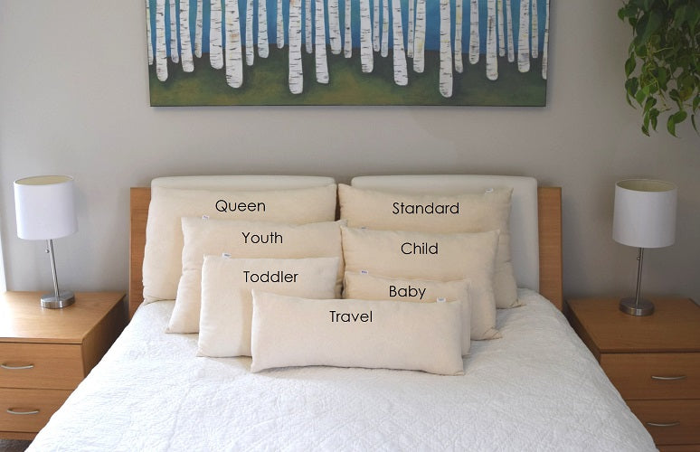 Baby's First Organic Pillow, Sustainably Made in Virginia since 2007, Hypoallergenic, Machine-Washable, Eco-Friendly, Adjustable Loft, 10x16, by A Little Pillow Company
