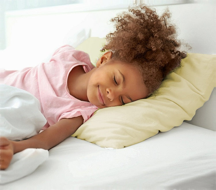 Organic Eco-Friendly Hypoallergenic Youth Pillow 18x24 from A Little Pillow Company. Machine Washable. Made in USA.
