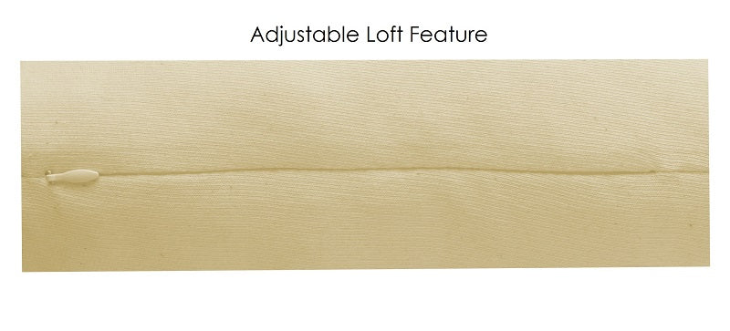 Eco-Friendly Hypoallergenic Adjustable Loft Pillows from A Little Pillow Company. Made in USA. Machine-Washable.