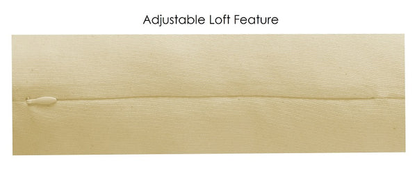 Made in USA Bed Pillow Shell with Adjustable Loft Feature (All Ages ...